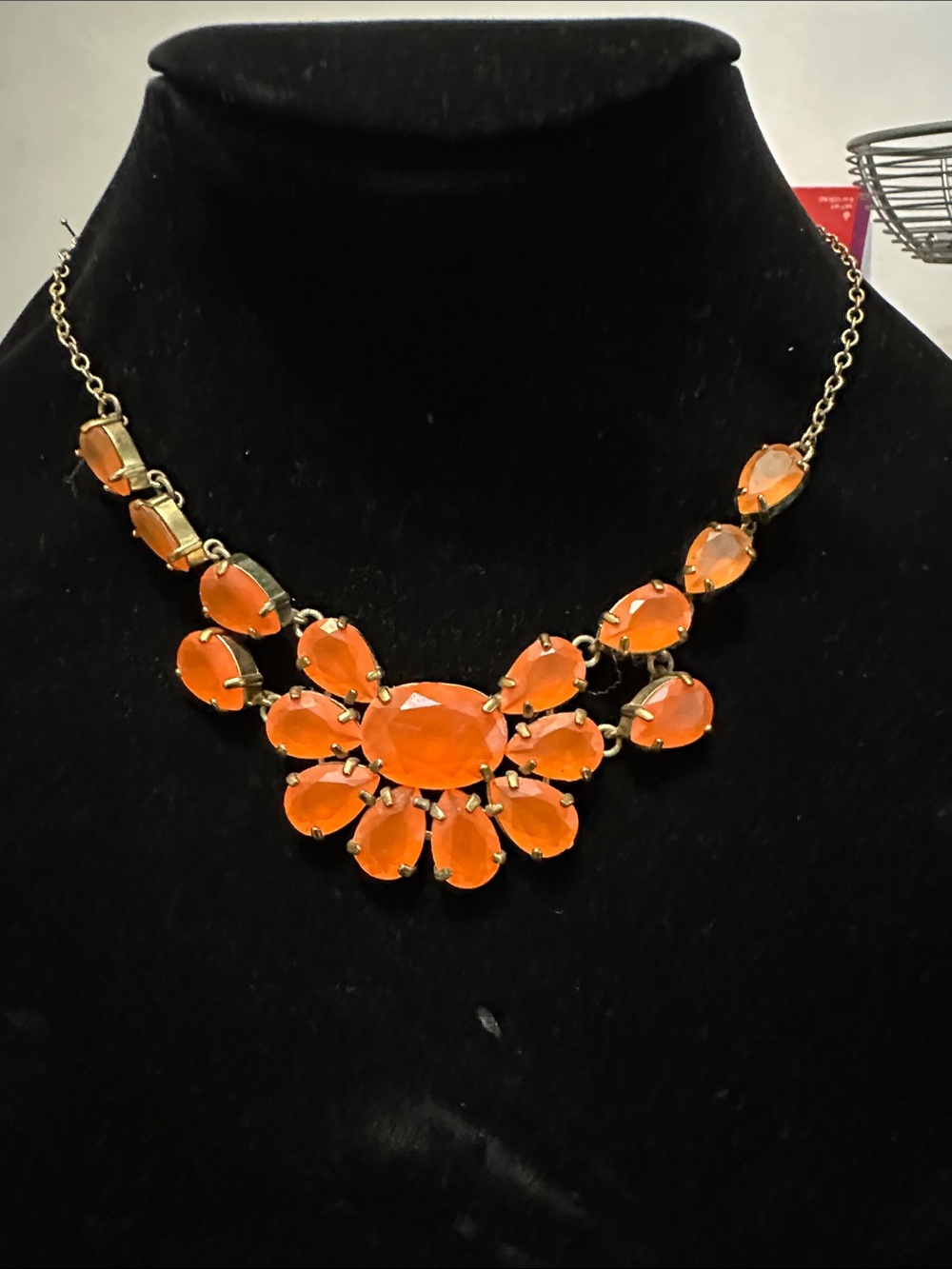 Kate spade Orange Crystal Statement Necklace - Women Jewelry